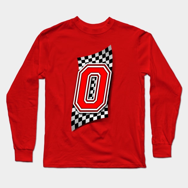 Racer Number 0 Long Sleeve T-Shirt by Adatude